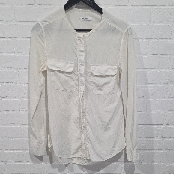 Equipment Tops - Equipment Cream Silk Blouse